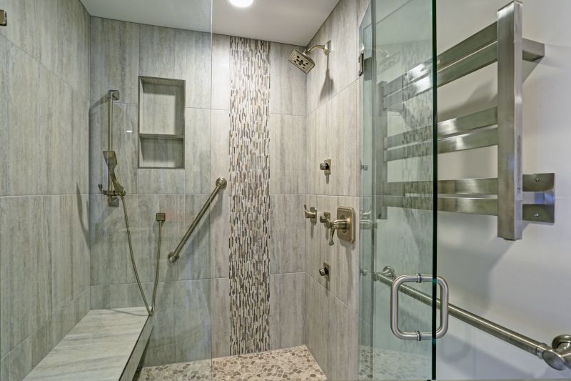Beautiful Shower with Custom Tiles
